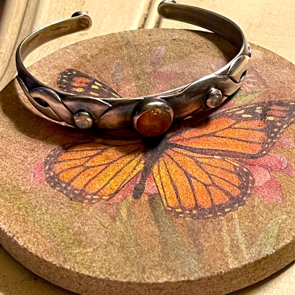 Sterling silver cuff bracelet, adjustable, can fit up to 220 lb person. Celtic…